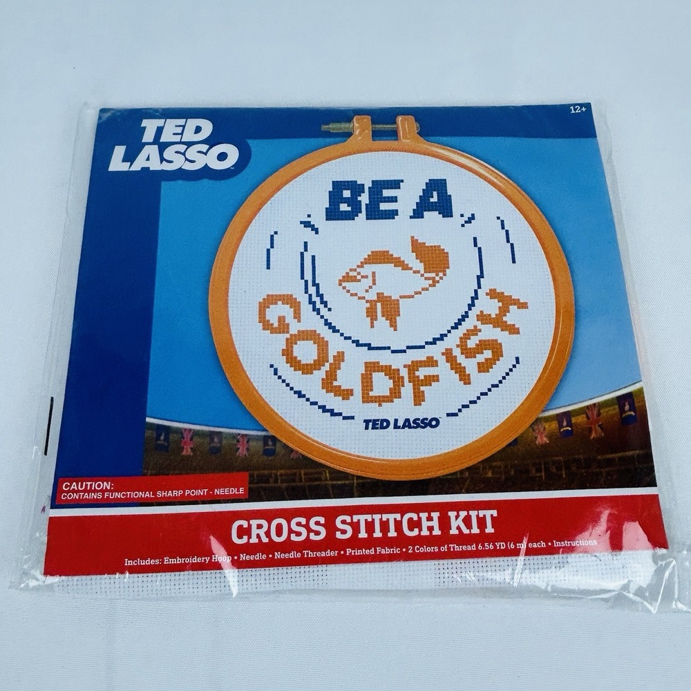 Ted Lasso Cross Stitch Kit "Be A Goldfish" Brand New
